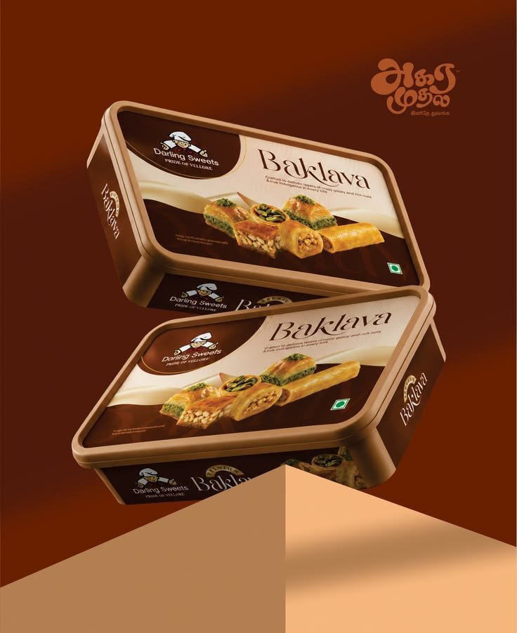 Baklava Package design Packaging Design design view 3